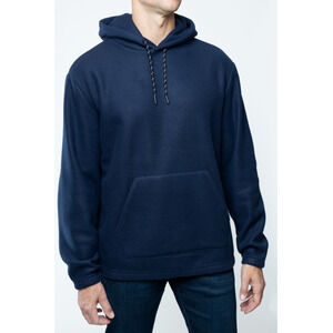 Lazer Mens Polar Fleece Pullover Hoodie Navy Size S